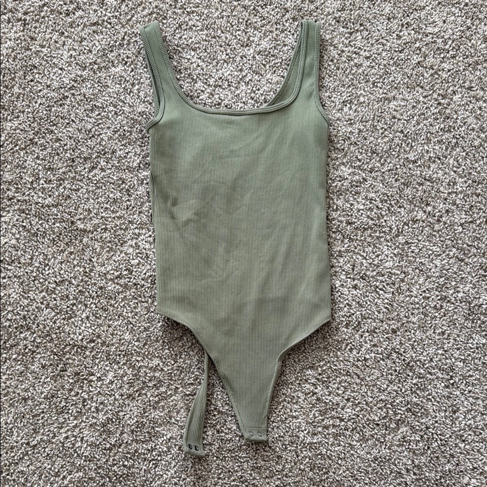 Abercrombie & Fitch Sage Green Bodysuit - Picture 2 of 4